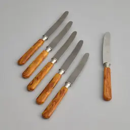 Vintage SÅLD Fruktknivar med bakelithandtag 6 st 