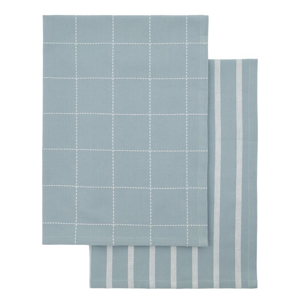 House Doctor – Clean Kökshandduk 75×55 cm 2-pack Ljusblå
