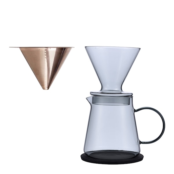 Lundi Kaffebryggare med glaskolv Smoke 