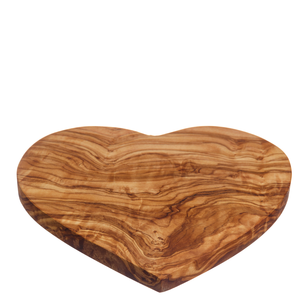 Läs mer om Naturally Med - Skärbräda Oliv hjärta 21 cm