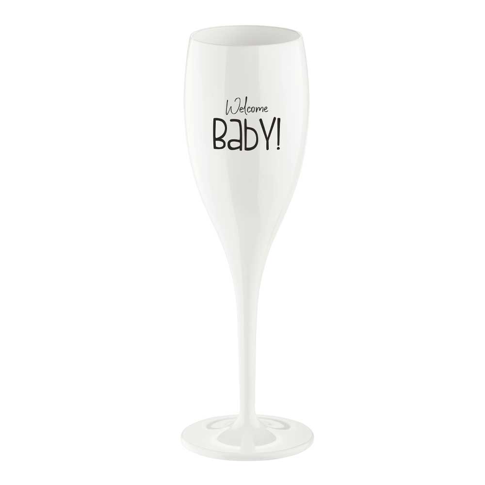 Koziol – Cheers Champagneglas Welcome Baby 10 cl Vit