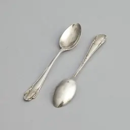 Vintage SÅLD Moccaskedar i silver 12 st