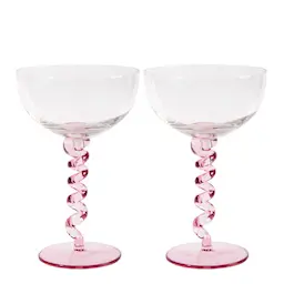 & klevering Spiral Champagne Coupe 2-pk Rosa 
