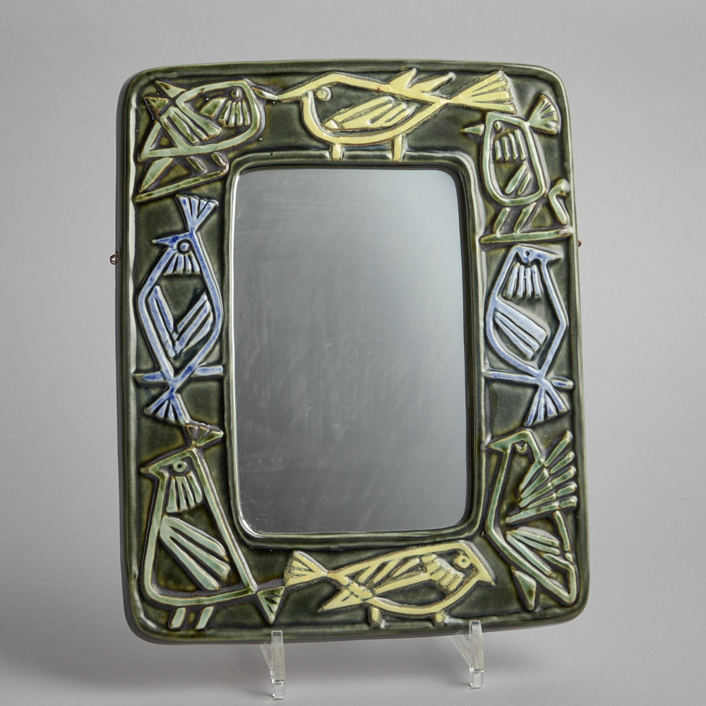 Gustavsberg – SÅLD ”Harlekin” Spegel Lisa Larson 23 x 29 cm