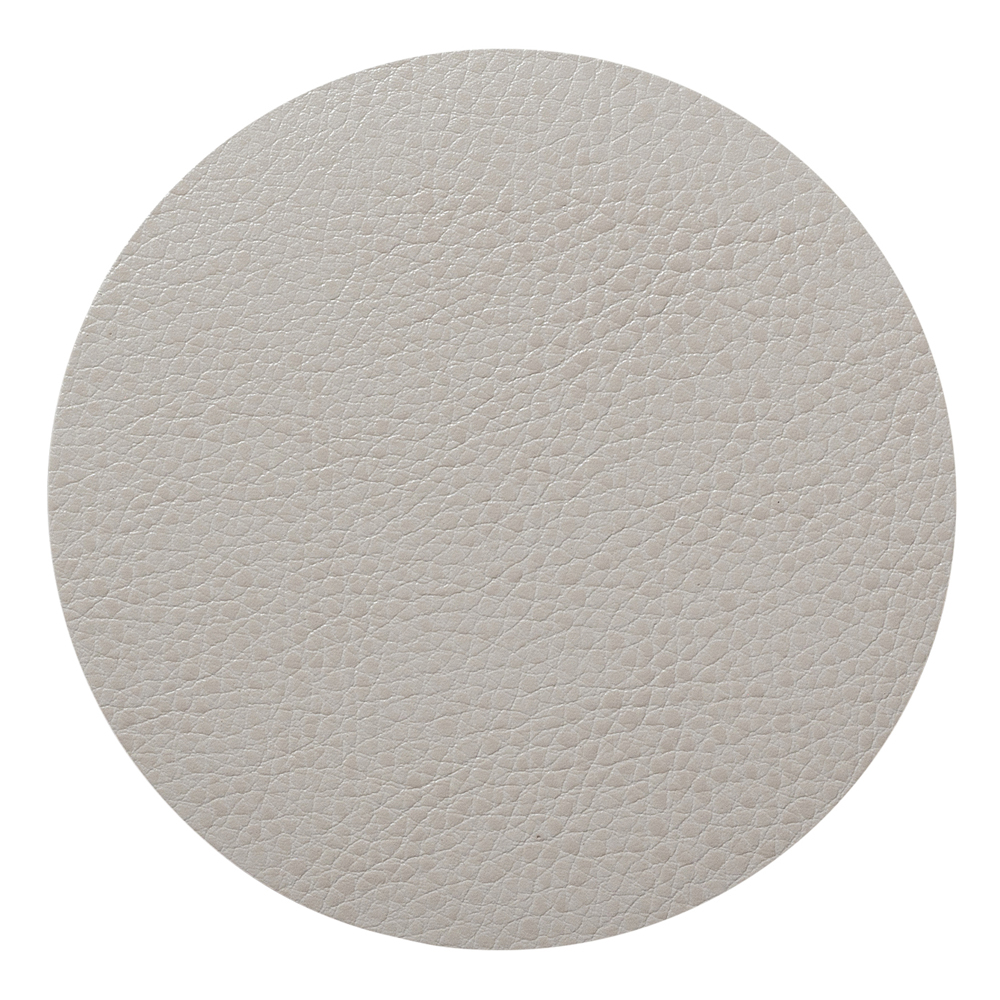 Lind DNA – Leather Serene Circle Glasunderlägg 10 cm Cream