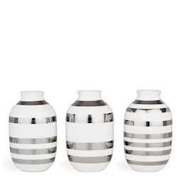 Kähler Design Omaggio vase miniatyr sølv 3 stk