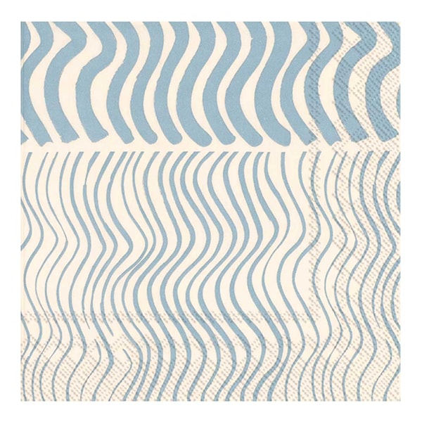 Servett Silklikuikka 33x33 cm beige, blue, off-white 