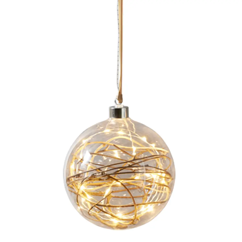 Glow Julekule 14 cm