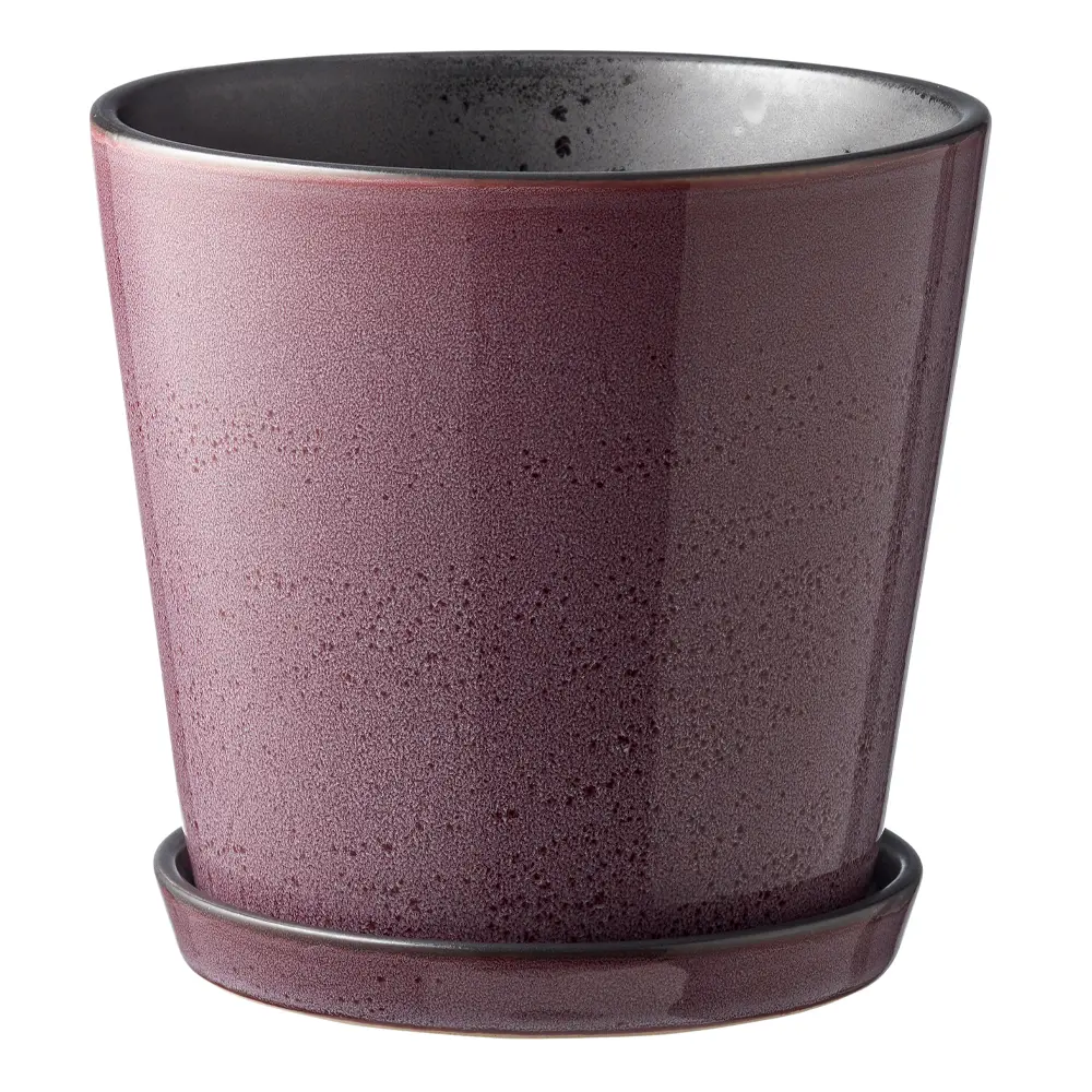 Skjuler Krukke med fat 12,5cm Lilla