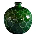 Misty Vas Rund höjd 23 cm Grön emerald 