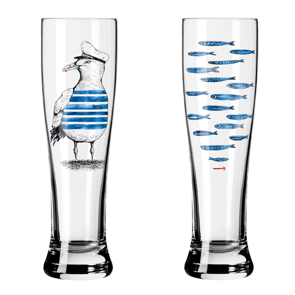 Läs mer om Ritzenhoff - Brauchzeit Ölglas NO: 13 & 14 2-pack Blå