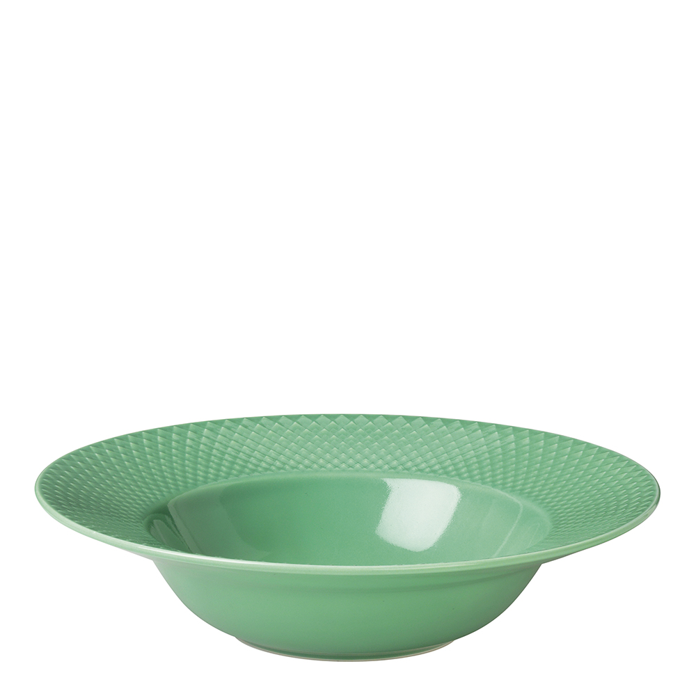 Lyngby Porcelain - Rhombe Color Tallrik Djup 24.5 cm Grön
