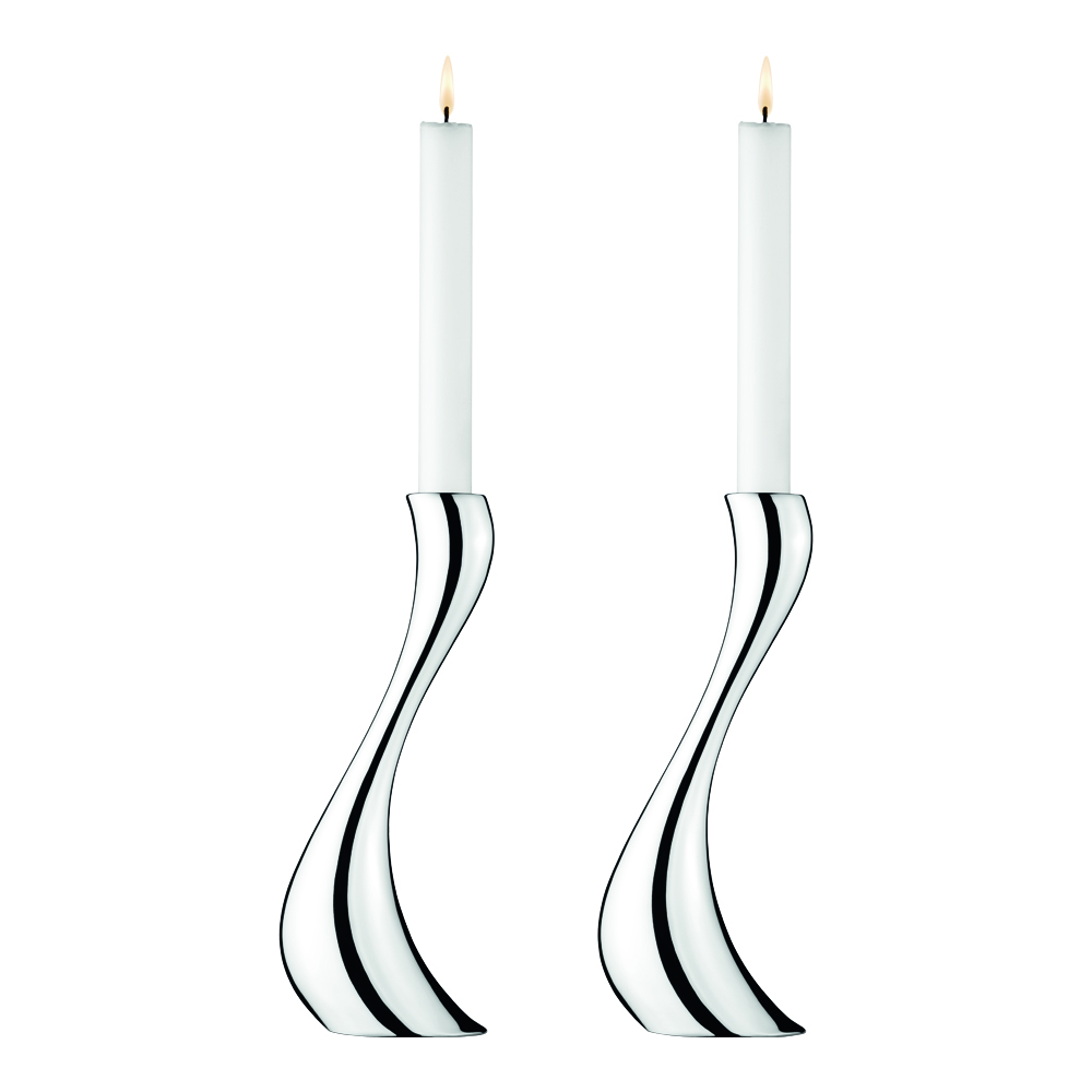 Georg Jensen – Cobra Ljusstake 24 cm 2-pack Rostfri