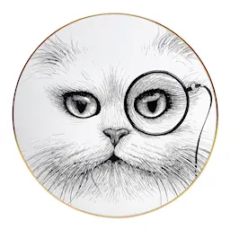 Rory Dobner Perfect Plate Cat Monocle Lautanen 21 cm 