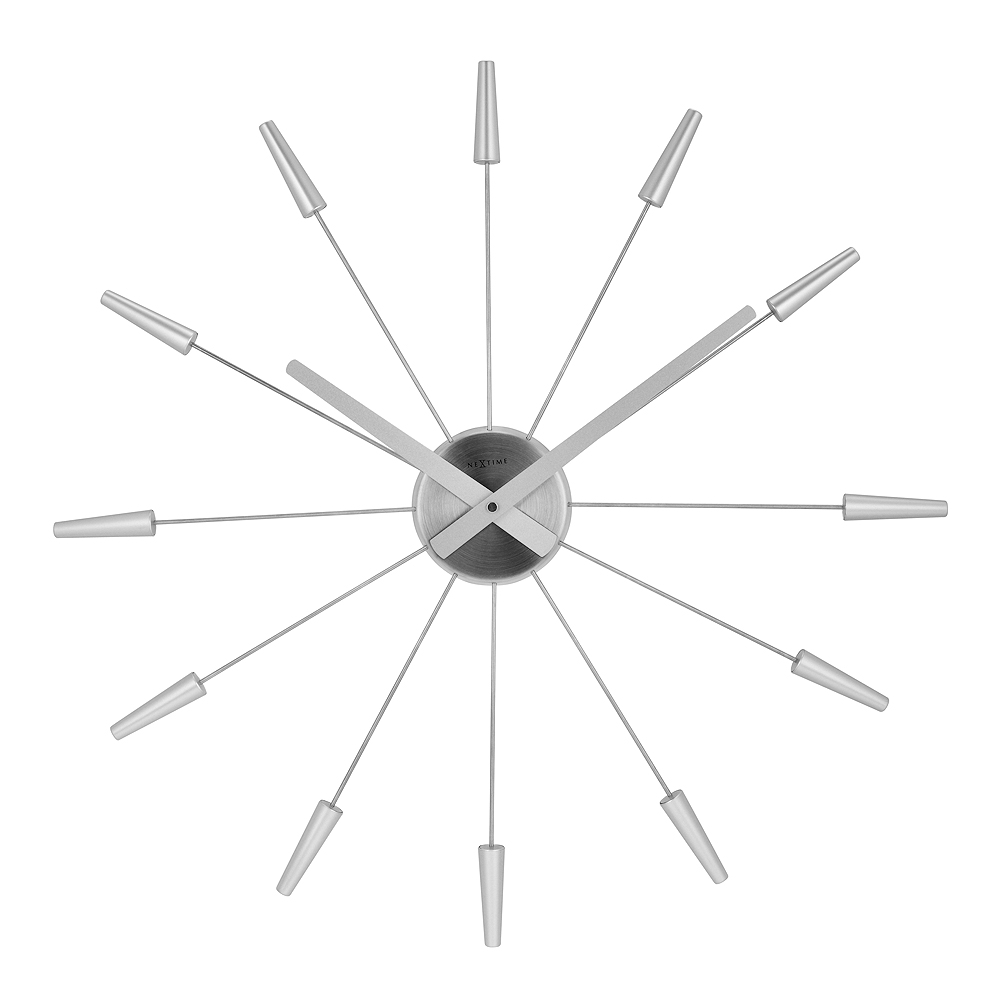 NeXtime – Plug Inn Väggklocka 58 cm Silver
