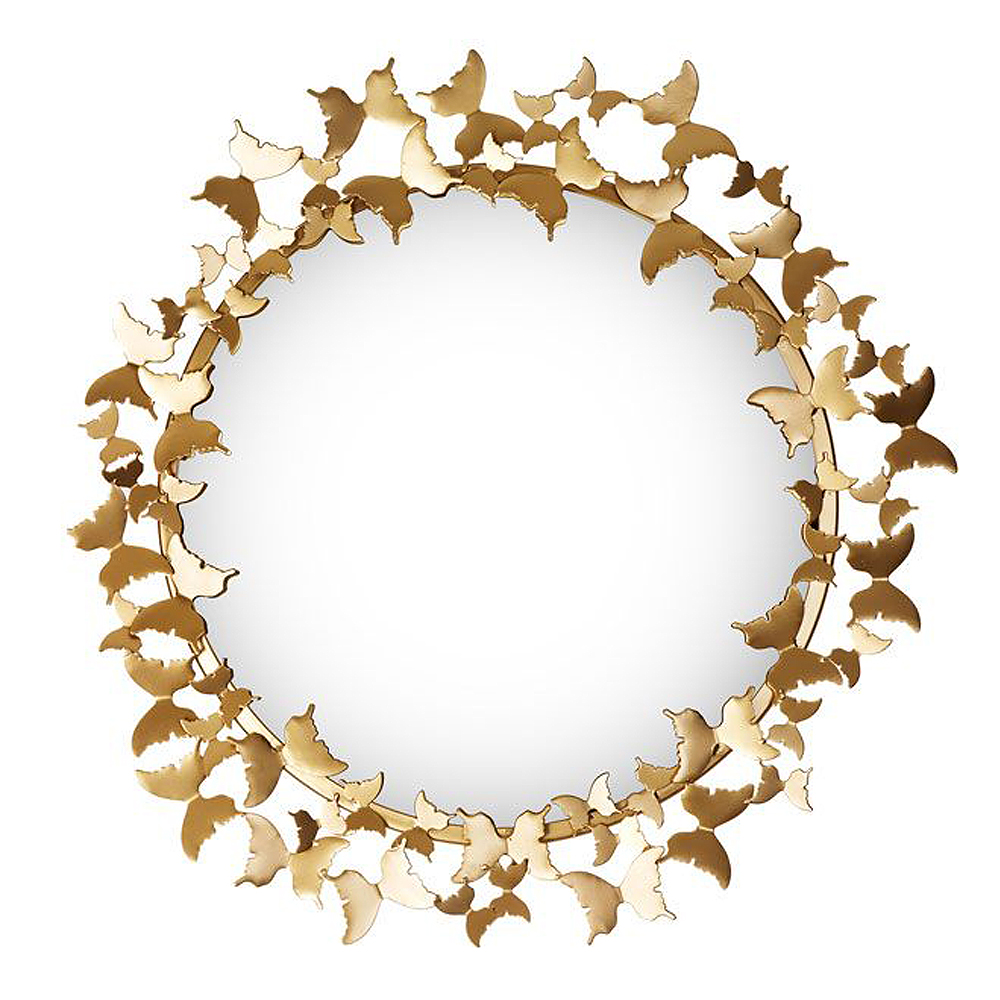 Spegel Butterfly 64x69 cm Guld