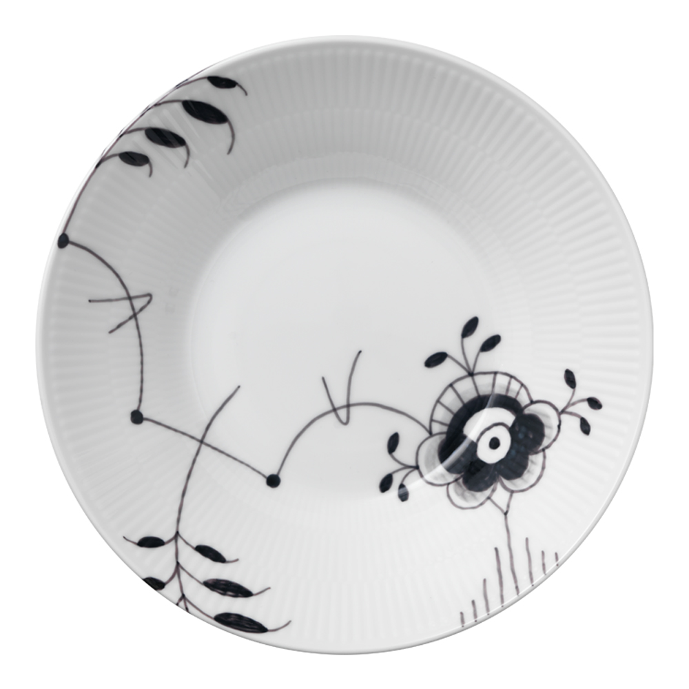 Royal Copenhagen - Black Fluted Mega Lautanen syvä 24 cm kuivo 6