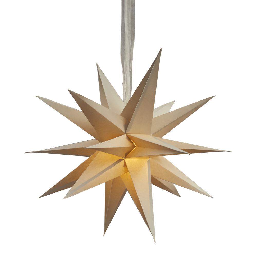 Star Trading – December Julstjärna Papper 45 cm Beige