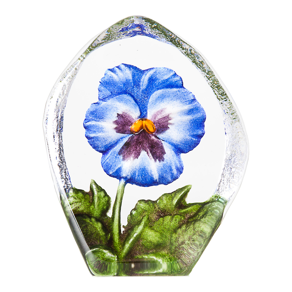 Målerås Glasbruk - Floral Fantasy Pensée 11 cm Blå