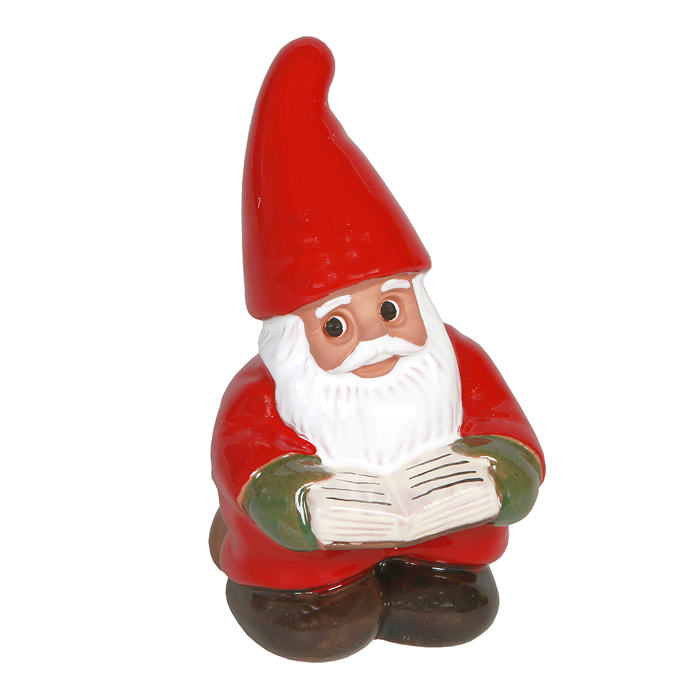 Rolf Berg Keramik - Tomte Kloker 11 cm Röd