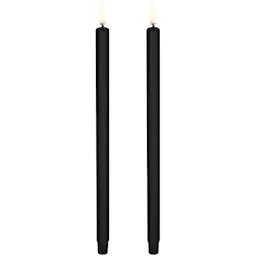 Uyuni Lighting LED-Kruunukynttilä 25 cm 2 kpl Musta