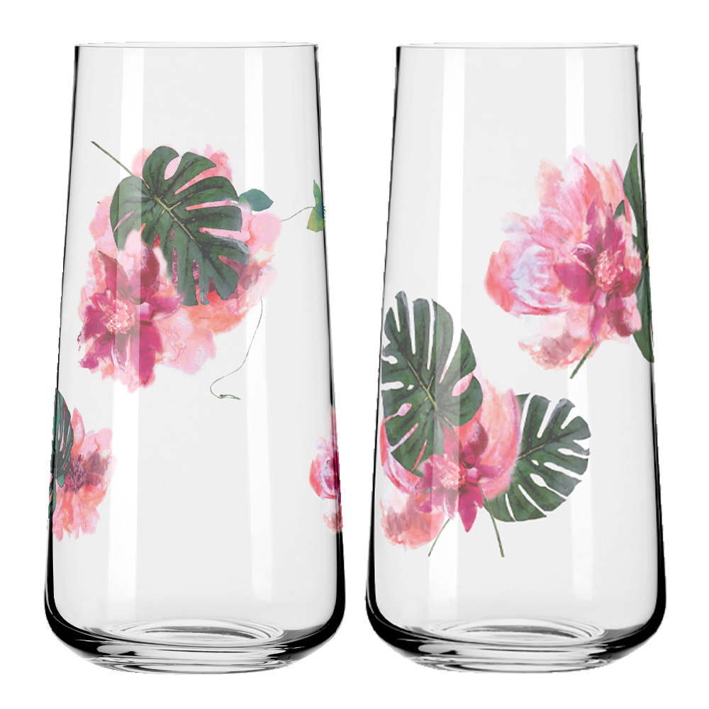 Läs mer om Ritzenhoff - Sommersonett Highballglas 2-pack Monstera