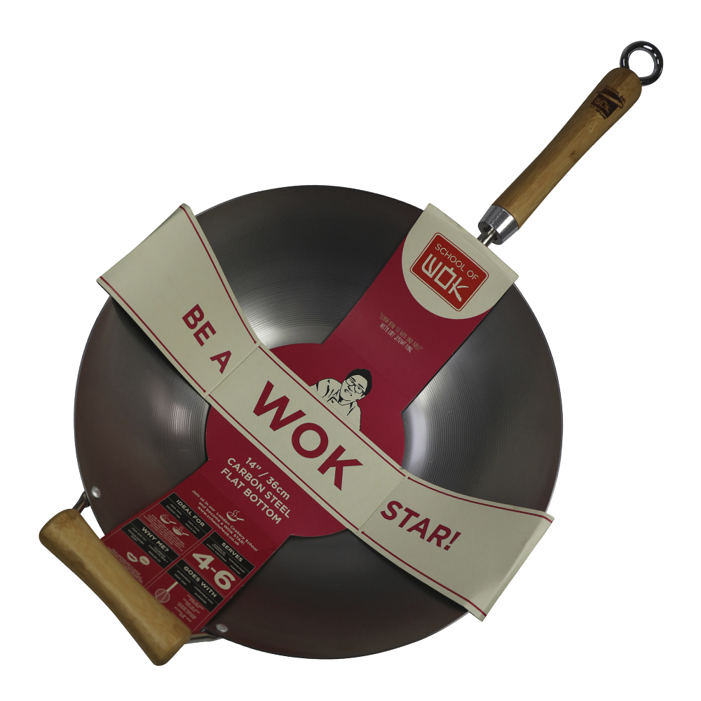 Dexam – School Of Wok Wokpanna 36 cm Kolstål