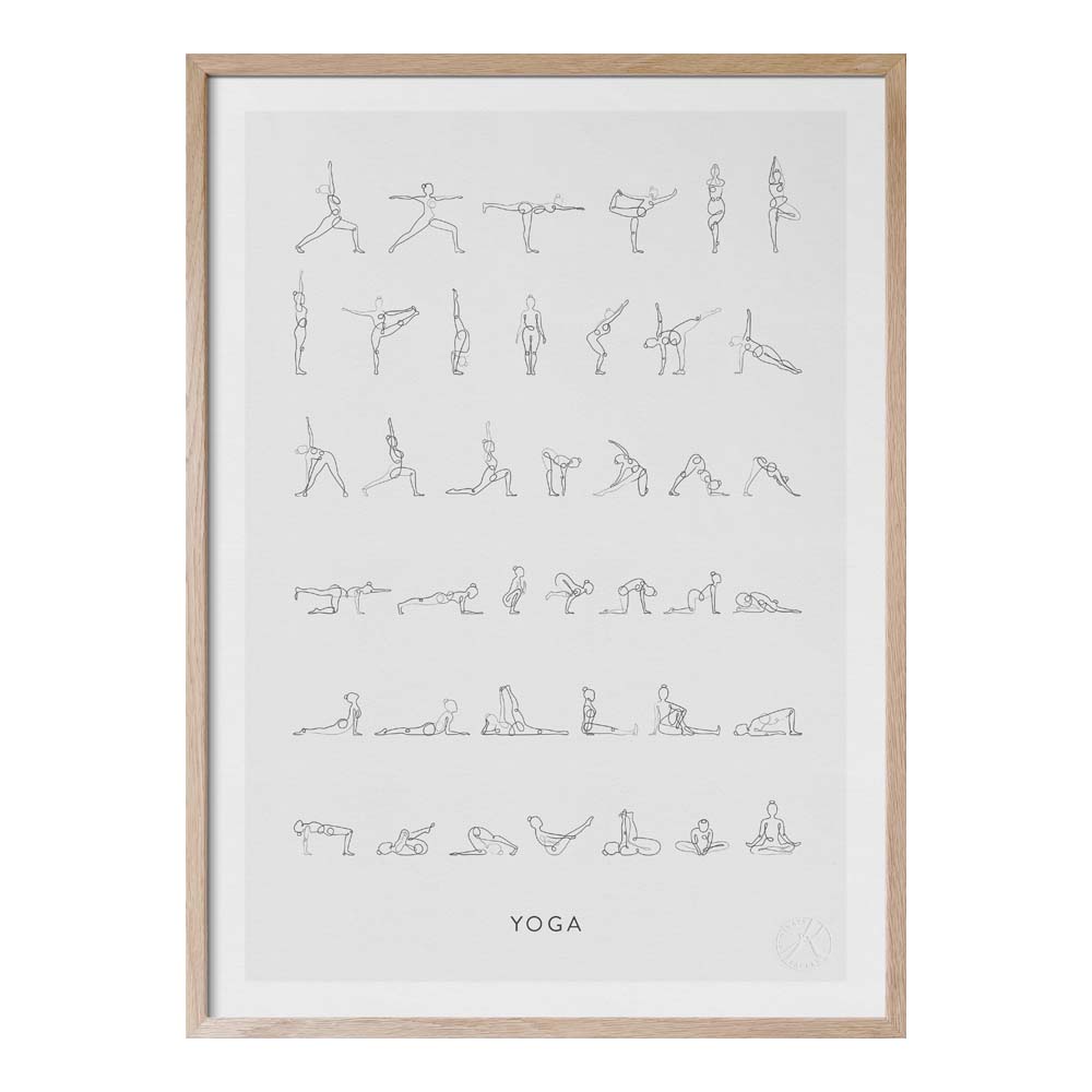Kunskapstavlan® - Poster 30x40 cm Yoga