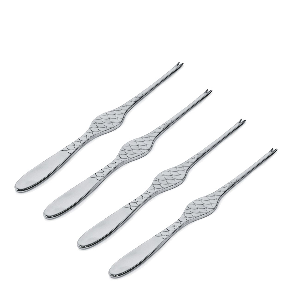 Läs mer om Alessi - Alessi Colombina Fish Skaldjursgafflar 4-pack