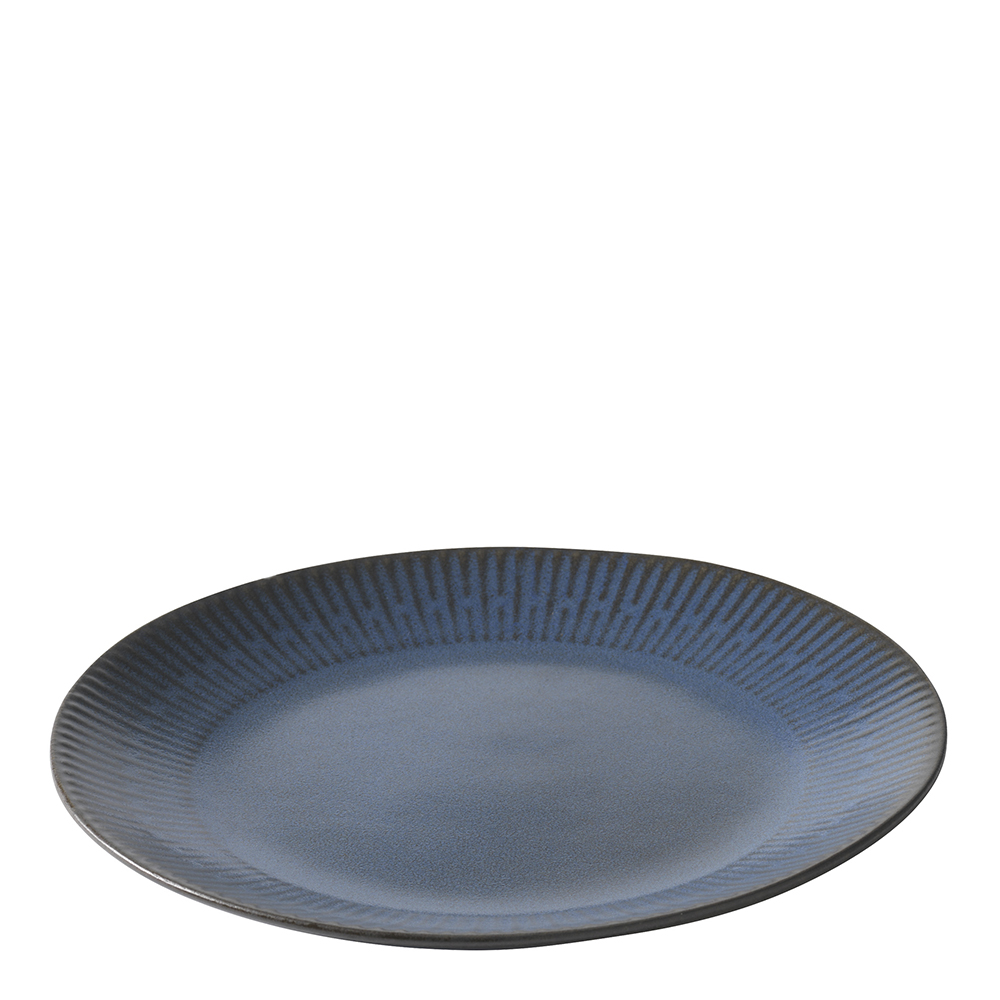 Aida – Relief Stoneware Tallrik 22 cm Blå