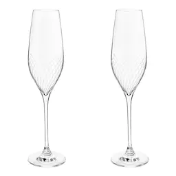 Holmegaard Cabernet Lines Champagneglass 29 cl 2-pk Klar 