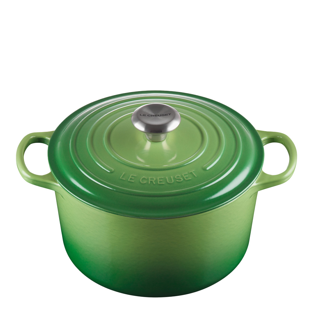 Läs mer om Le Creuset - Signature Gjutjärnsgryta rund 24 cm 5 L Bamboo